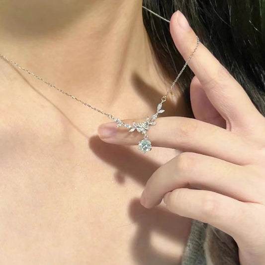 Special-interest Design New Bright Flowers Wheat Necklace