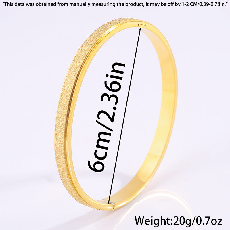 Fade-Resistant Titanium Steel Bracelet with Starry Alluvial Gold Plating – Elegant & Long-Lasting