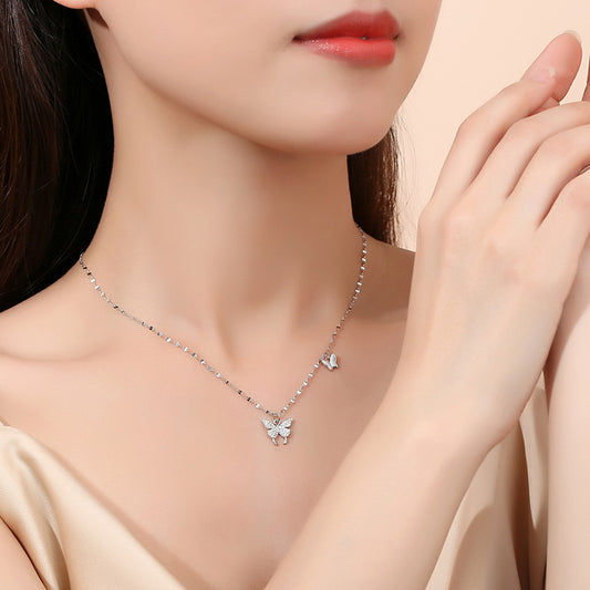Elegant Butterfly Necklace in 999 Sterling Silver – Affordable Fashion Jewelry