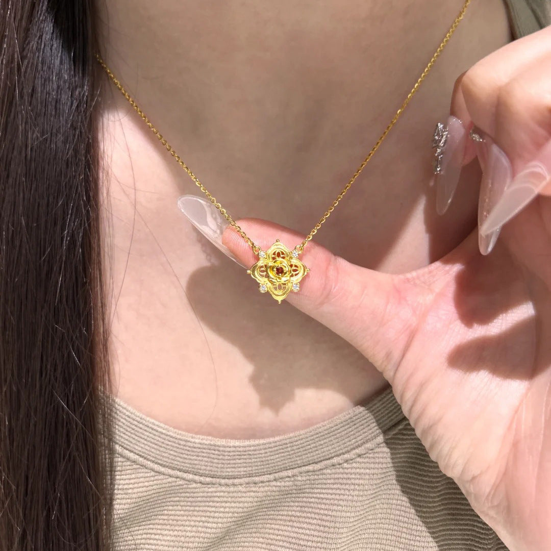 Special-interest Design New Bright Flowers Wheat Necklace