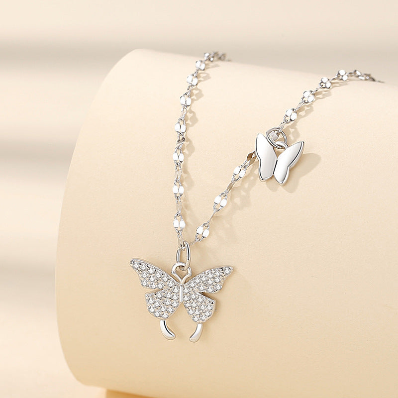 Elegant Butterfly Necklace in 999 Sterling Silver – Affordable Fashion Jewelry