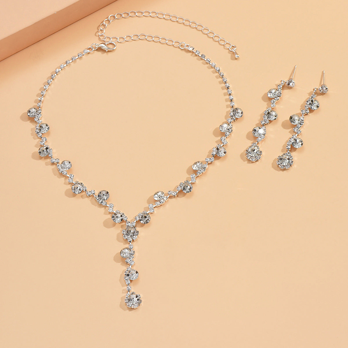 Crystal Jewelry Accessories Set – Necklace, Earrings & Bracelet Combo