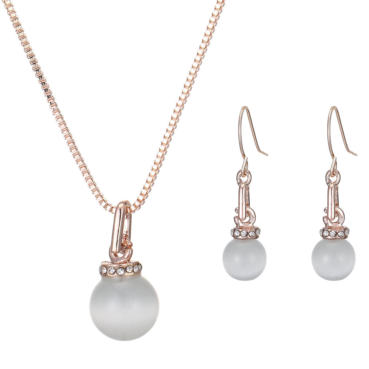 Geometric Ball Resin Necklace and Earrings Jewelry Set – Modern Statement Accessories