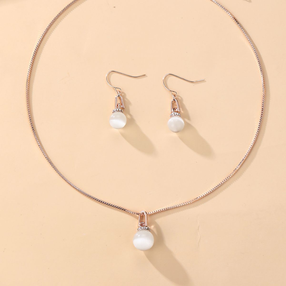 Geometric Ball Resin Necklace and Earrings Jewelry Set – Modern Statement Accessories
