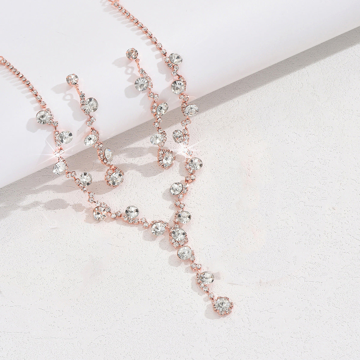 Crystal Jewelry Accessories Set – Necklace, Earrings & Bracelet Combo